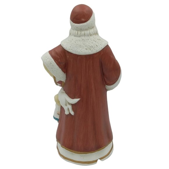 Vintage Ceramic Santa in Red Cloak Staff, Drum, Horse and Doll CRI Taiwan 1987 - Picture 3 of 7